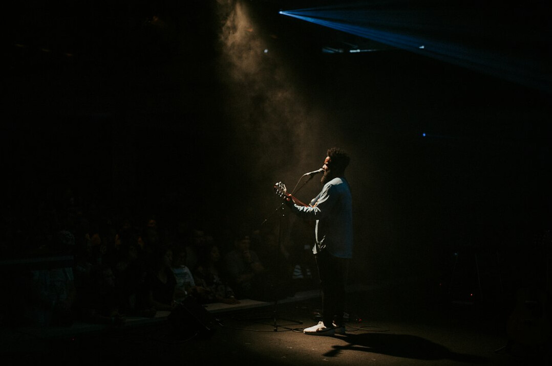 comedian on stage
