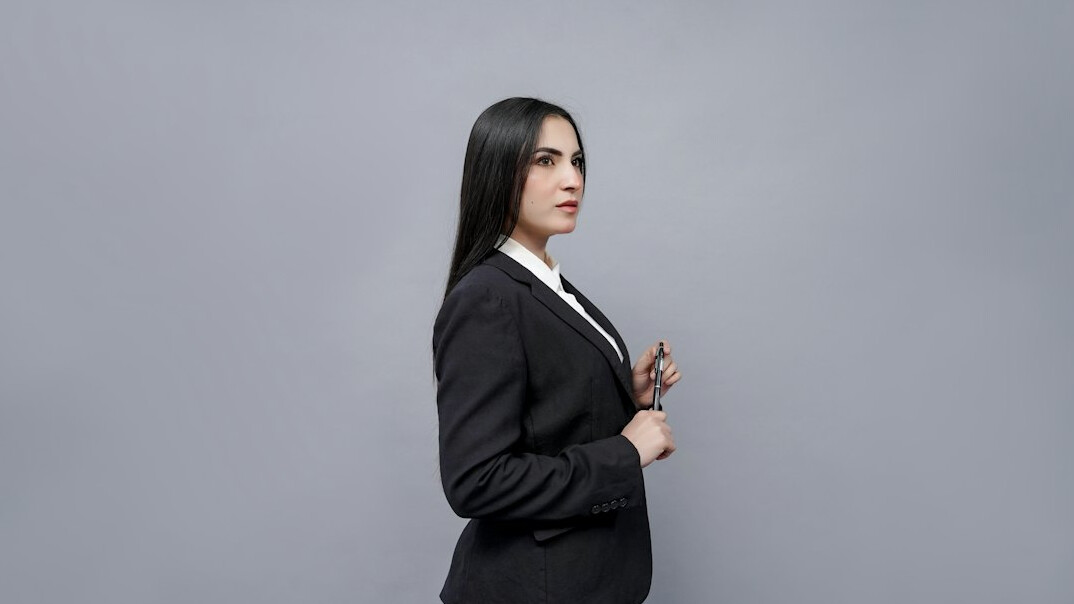 businesswoman in suit facing challenges